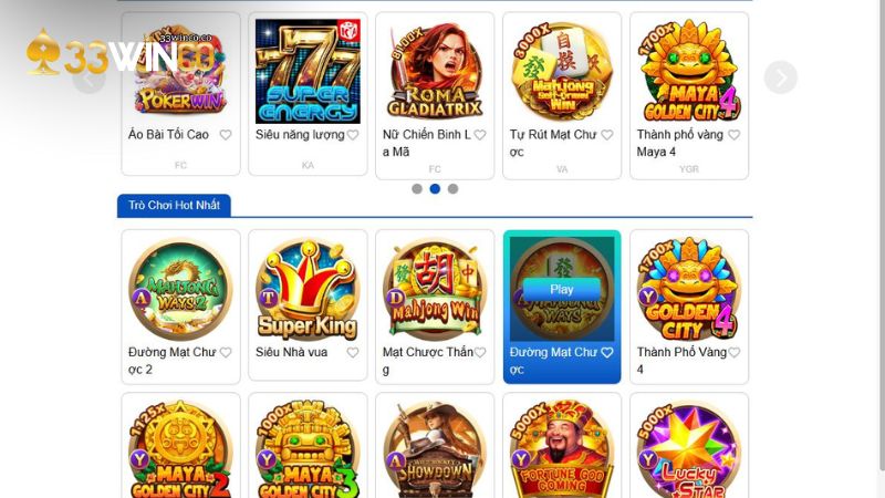 Cách tham gia game Đường Mạt Chược tại 33Win
